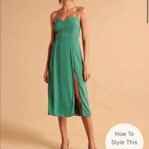 A&F Camille Midi Dress Turquoise
